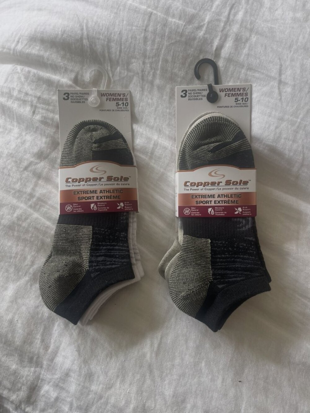 Copper Sole Women’s No-Show Athletic Socks Size 5–10 – 6 Pairs NWT